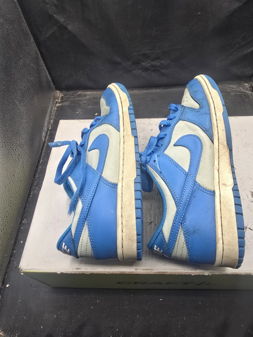 Nike Blue and White Low Top Sneakers